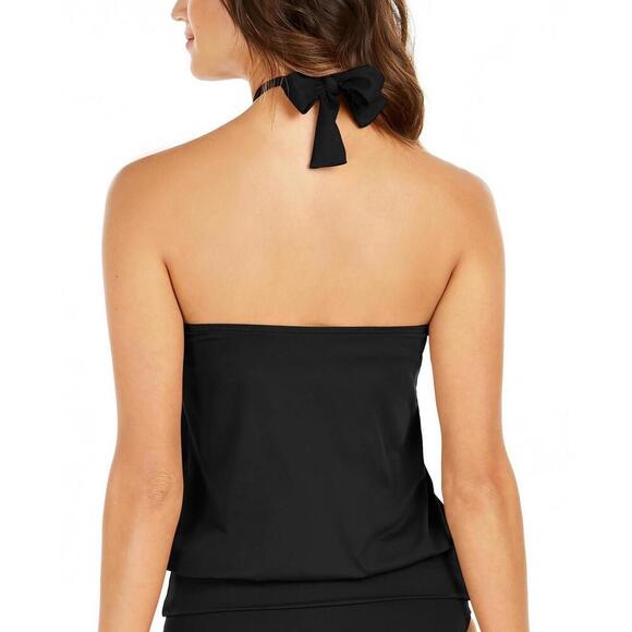 Michael Kors Womens Blouson Halter Underwire Tankini Top Size S - Picture 2 of 2